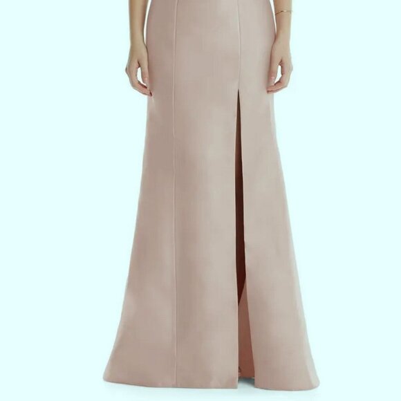 Alfred Sung D824 Toasted Sugar Jewel Neck Open Back Bow Gown - Picture 2 of 4